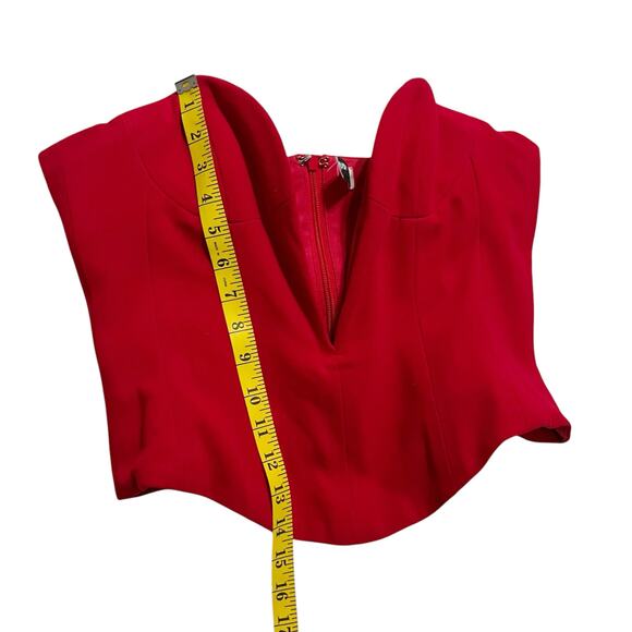 House of CB Women’s Red Strapless Plunge Corset Top Size‎ Large - Picture 12 of 12
